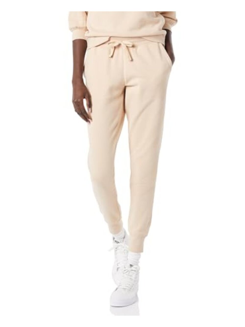 French Terry Fleece Jogger Sweatpants Relaxed Fit Pull-On Drawstring